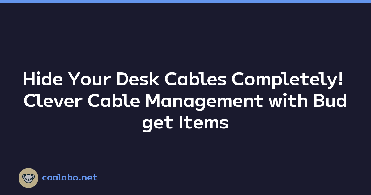 Hide Your Desk Cables Completely! Clever Cable Management with Budget Items