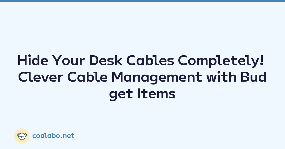 Hide Your Desk Cables Completely! Clever Cable Management with Budget Items