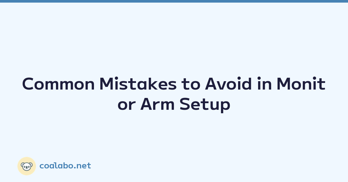 Common Mistakes to Avoid in Monitor Arm Setup