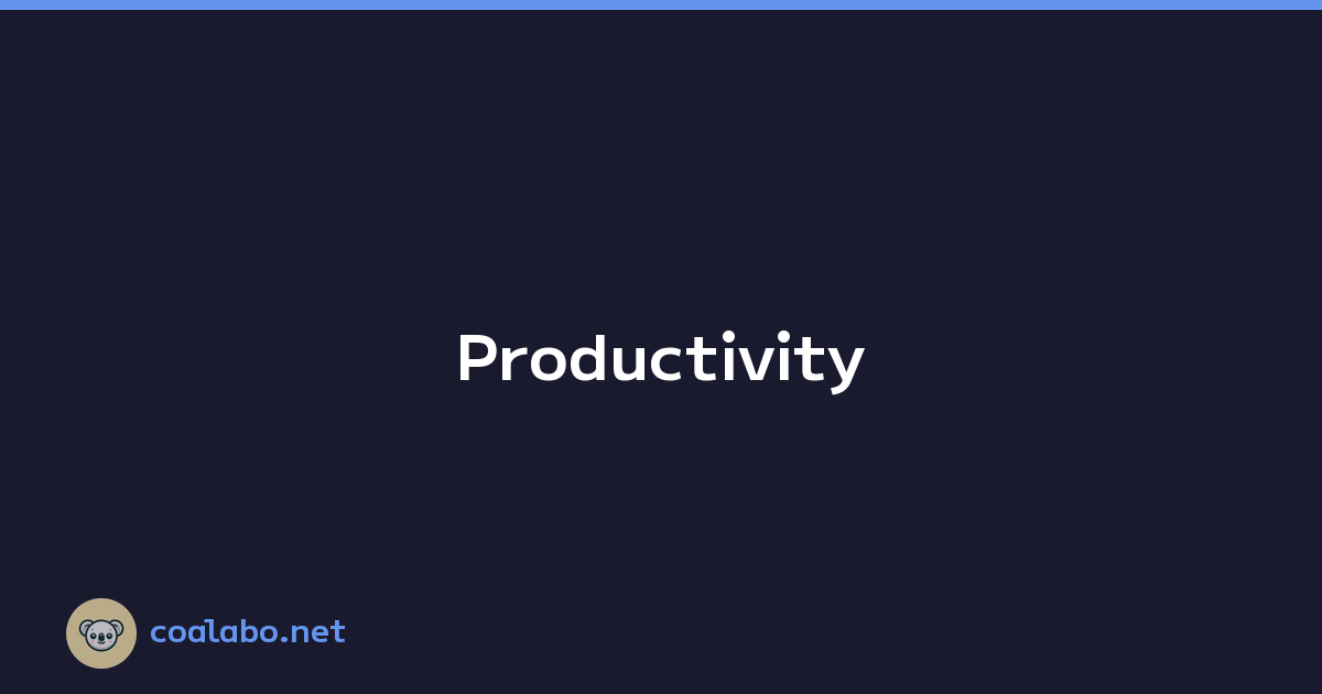 Productivity