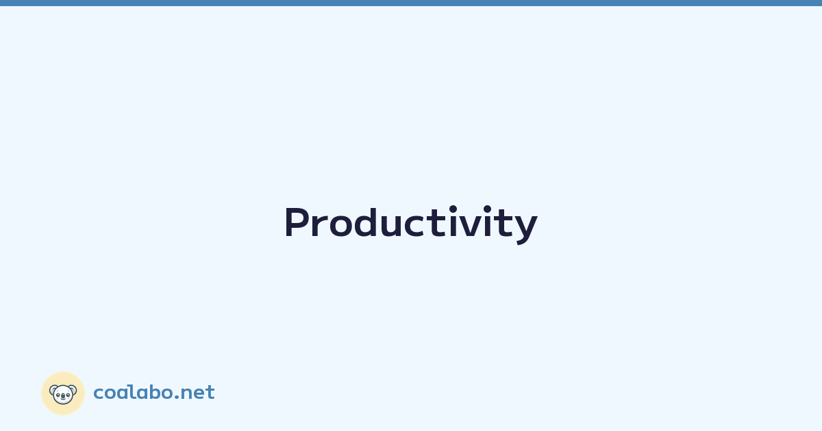 Productivity