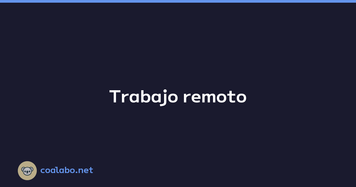 Trabajo remoto