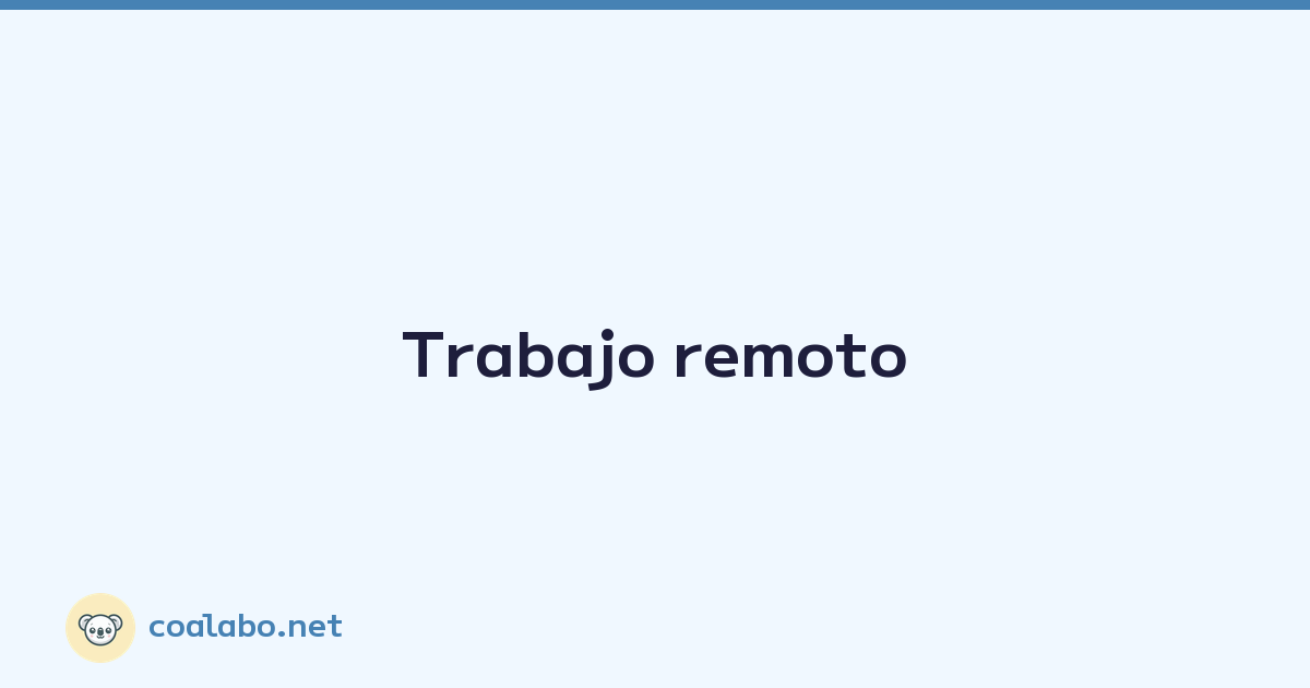 Trabajo remoto
