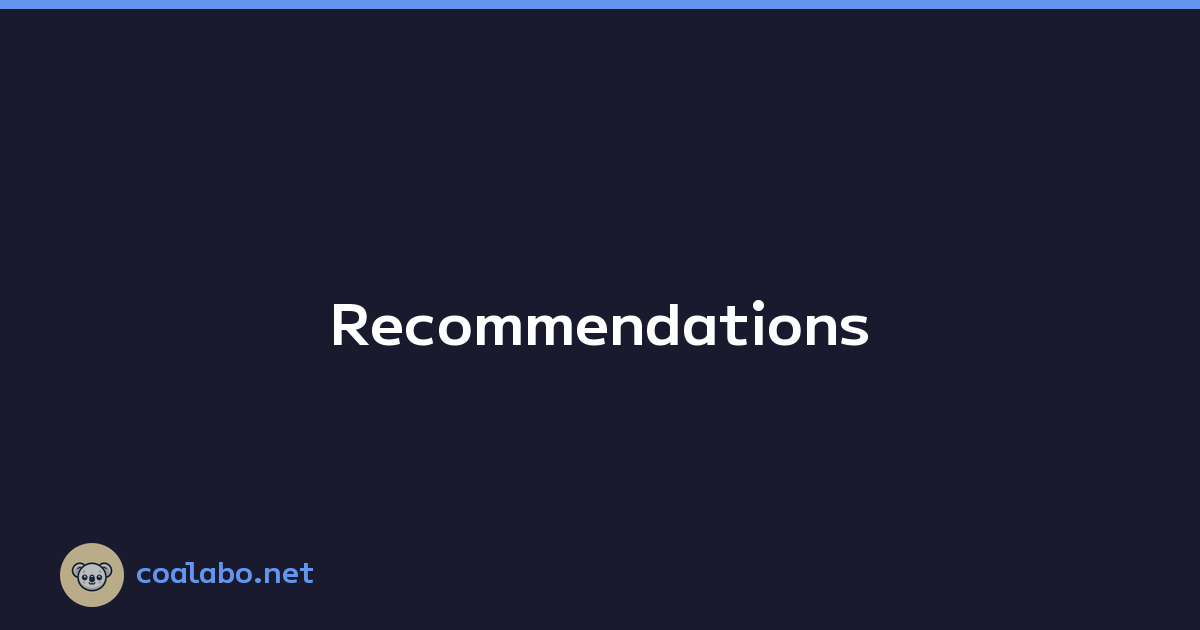 Recommendations