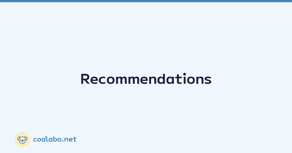 Recommendations