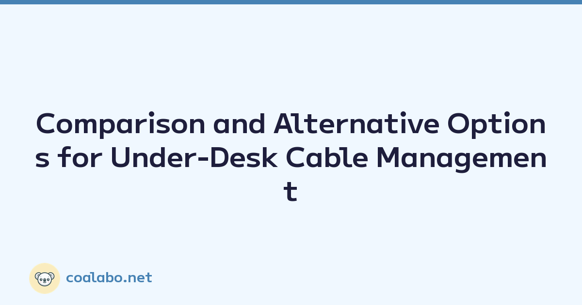 Comparison and Alternative Options for Under-Desk Cable Management